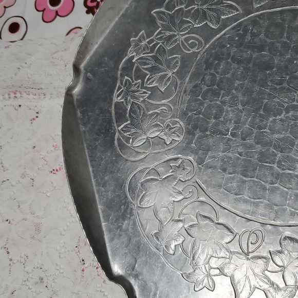 Aluminum Hand Forged Tray Snacks Finger Food Dining Kitchen Party Cheese Cracker - Picture 5 of 17